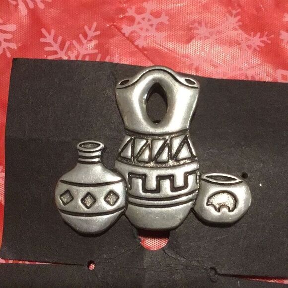 Brooch Indian pottery brooch by J N - Picture 1 of 4